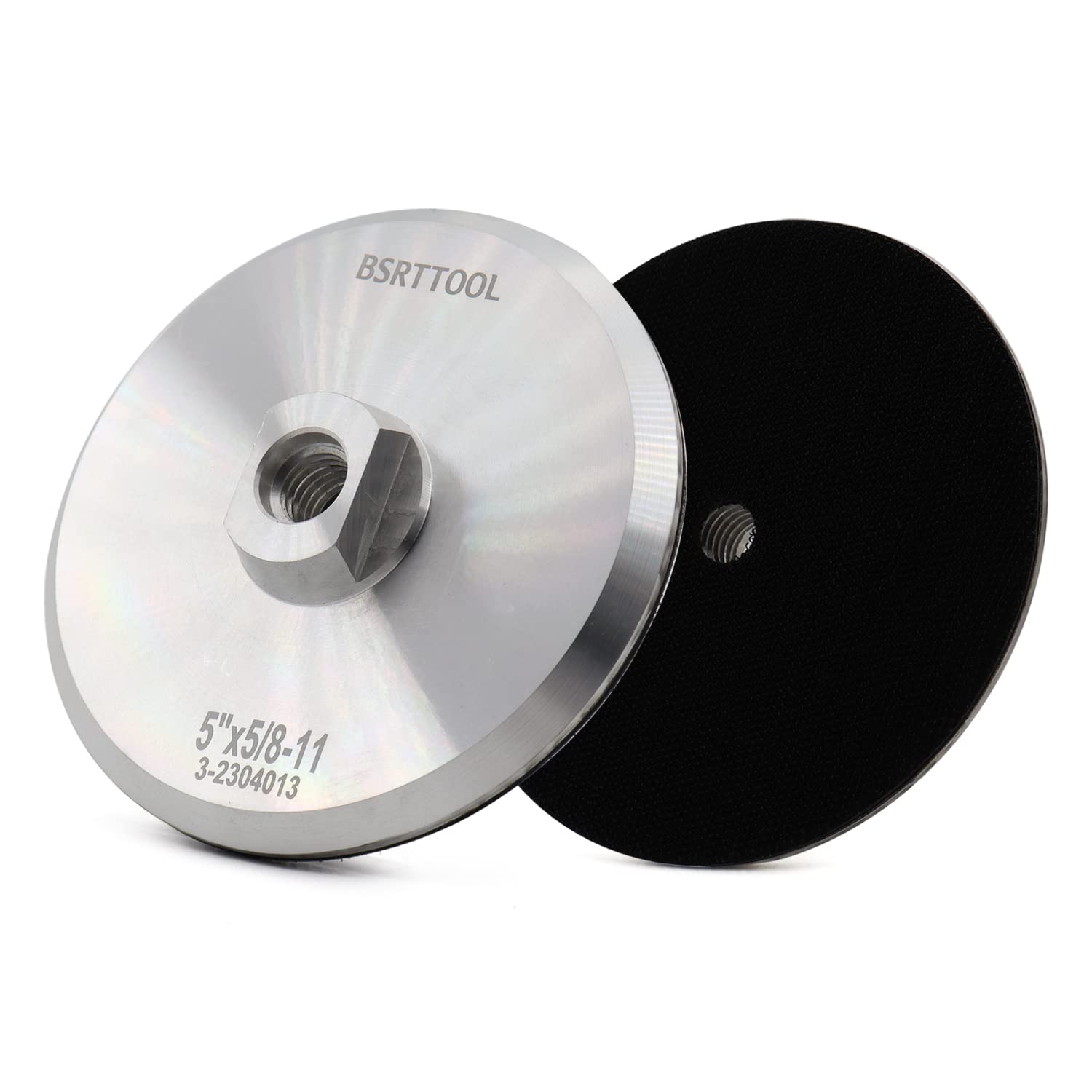 5 Inch Aluminum Backer Pad - Hook Loop Backing Pad 5/8"-11 Thread Angle Grinder Use 1Pcs