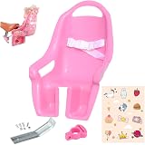 AVASTA Doll Bike Seat for Girls Bicycle with DIY Unicorn Decals Pink