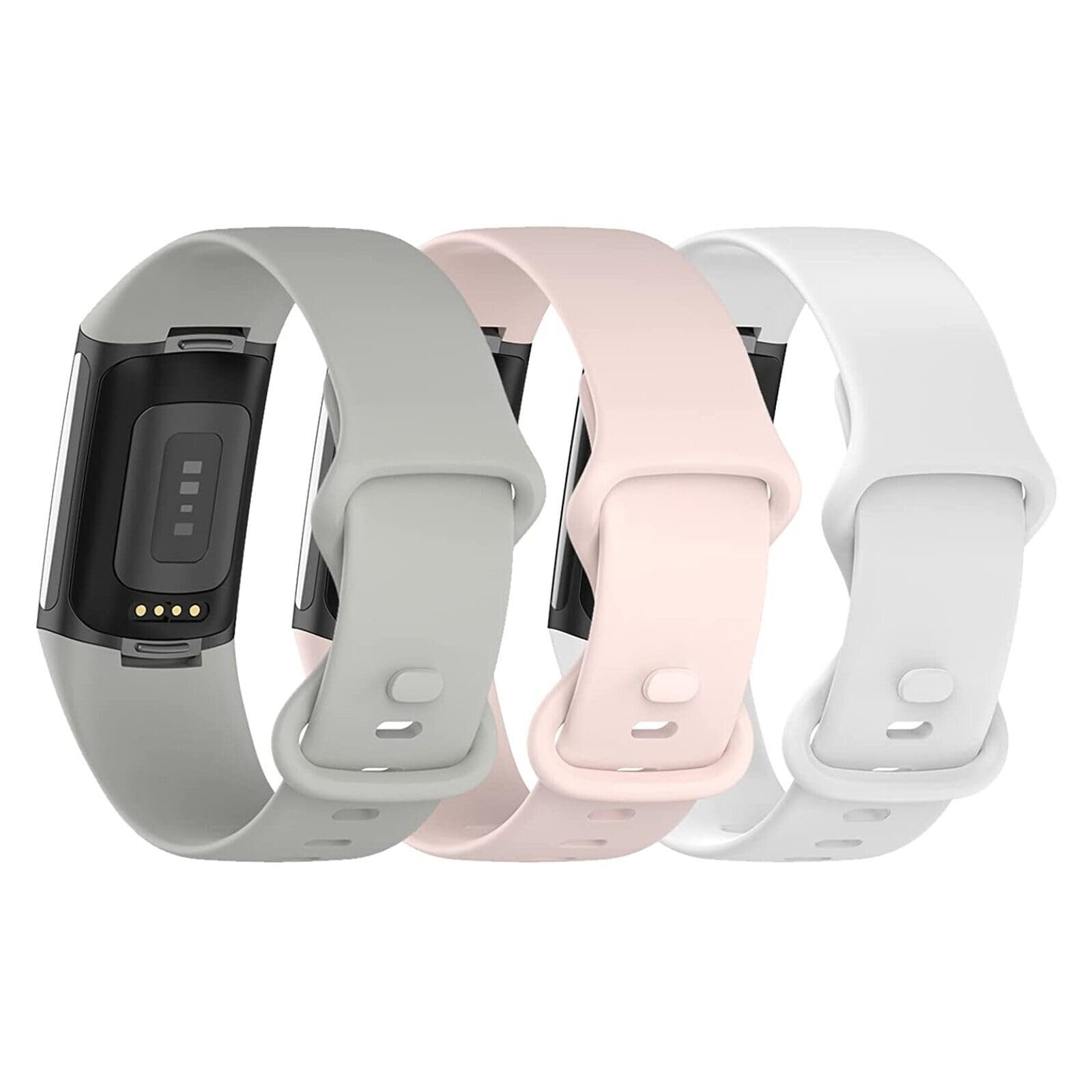 Panda Bobo Compatible with Fitbit Charge 5 Charge 6 strap Replacement Band Classic Wristband Women Men Small large (Small, Pack C - 3 Pcs) — image 1