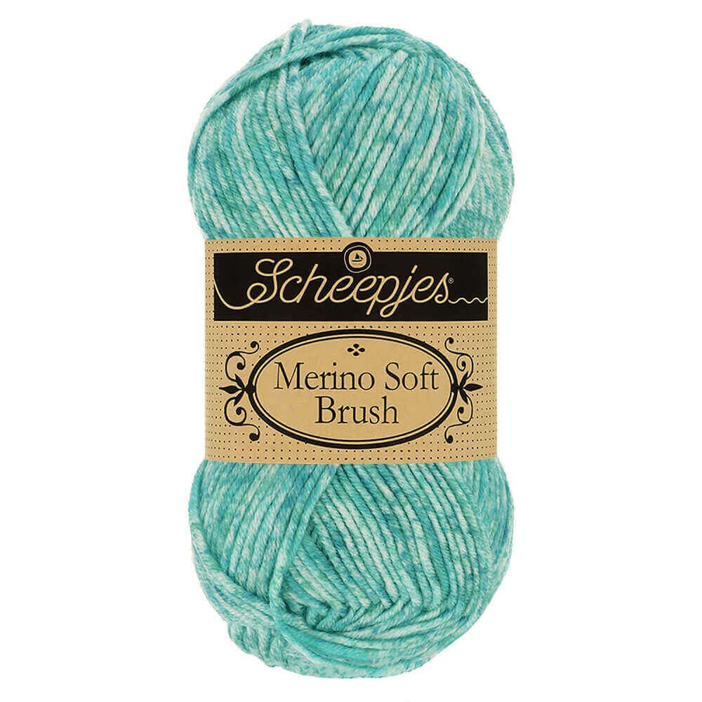 Scheepjes Merino Soft Brush 1x50g - 254 Israëls, Green Crochet and Knitting Yarn