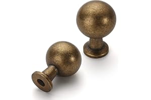 Asidrama 10 Pack Antique Brass Kitchen Cabinet Knobs Dresser Knobs Drawer Knobs Cabinet Hardware Zinc Knobs for Dresser Drawe