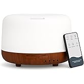 SPLITSKY 300ML Essential Oil Diffuser Aromatherapy Diffuser, Quiet 8 Hours Operation, 7-Color LED Light, 4 Timer, Remote Control, Auto-Off, Easy to Clean, for Bedroom, Living Room, Office, Home Gifts