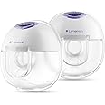 Lansinoh Discreet Duo Wearable Breast Pump, Hands Free Breast Pump, 4 Pumping Modes, 9 Levels Hospital Strength Suction, LED Display, Leak-Resistant Design, 2 Breast Flange Sizes Included: 24mm & 21mm