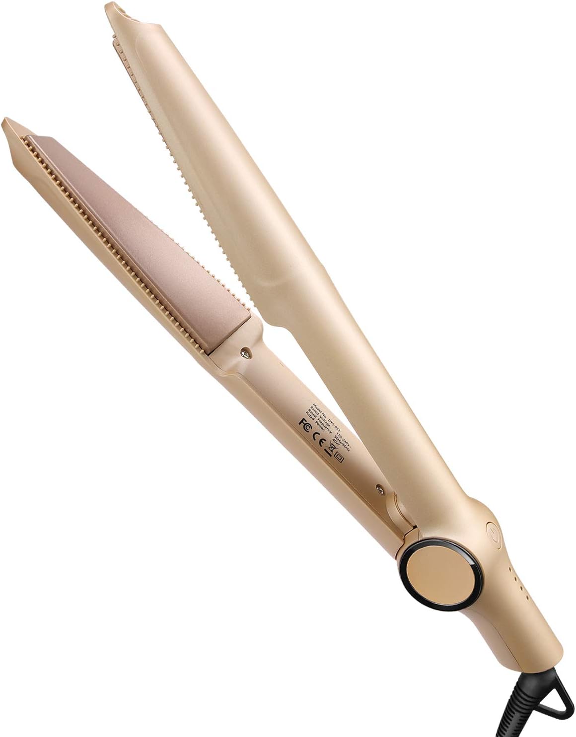 Hair Curling Iron and Straightener 2 in 1 Professional Hair Curler Tourmaline Ceramic Twisted Flat Iron Dual Voltage for Travel