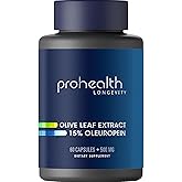 ProHealth Olive Leaf Extract (15% Oleuropein) (500 mg, 60 Veggie Capsules)
