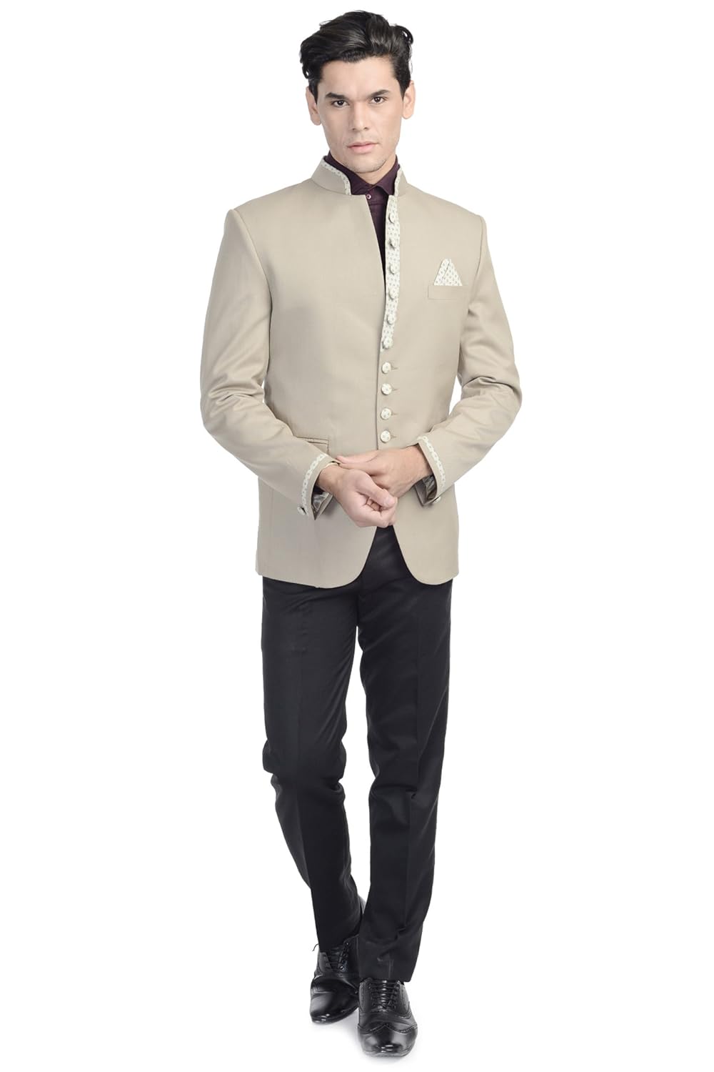 wintage men's wool nehru mandarin blazer