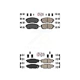 AmeriBRAKES Front Rear Ceramic Disc Brake Pads Kit