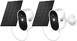 AOSU Solar Security Camera 2K Wireless Outdoor PIR Motion Color Night Vision 2 view 1