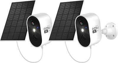 AOSU Solar Security Camera 2K Wireless Outdoor PIR Motion Color Night Vision 2
