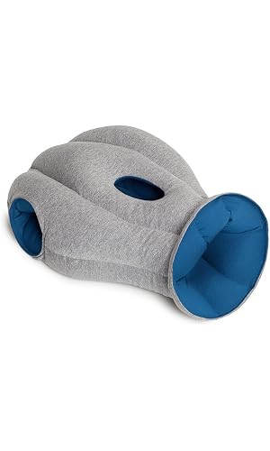 OSTRICH PILLOW ORIGINAL Travel Pillow for Airplanes, Car, Neck Support for Flying, Power Nap Head Pillow, Travel Accessories for Women and Men - Color Sleepy Blue