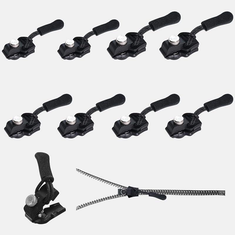 RichLuck 8PCS Zipper Repair Kit - 3 Sizes Zipper Slider Replacement