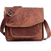 cuero 11 inch Small Handmade Crossbody Shoulder Genuine Leather iPad/Tablet Travel Work Vintage Messenger Bag For 10.5 inch iPad Pro for Women & Men - Gift for Him Her