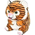 ArtCreativity Belly Buddy Tiger, 10 Inch Plush Stuffed Tiger, Super Soft and Cuddly Toy, Cute Nursery Décor, Best Gift for Baby Shower, Boys and Girls - Colors May Vary