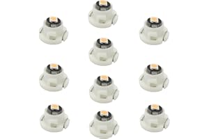 WLJH 10x Yellow T3 Neo Wedge Led 3030 SMD Chip 8mm Base Led Car Instrument Cluster Led Light Dashboard Gauge Bulb HVAC AC Hea