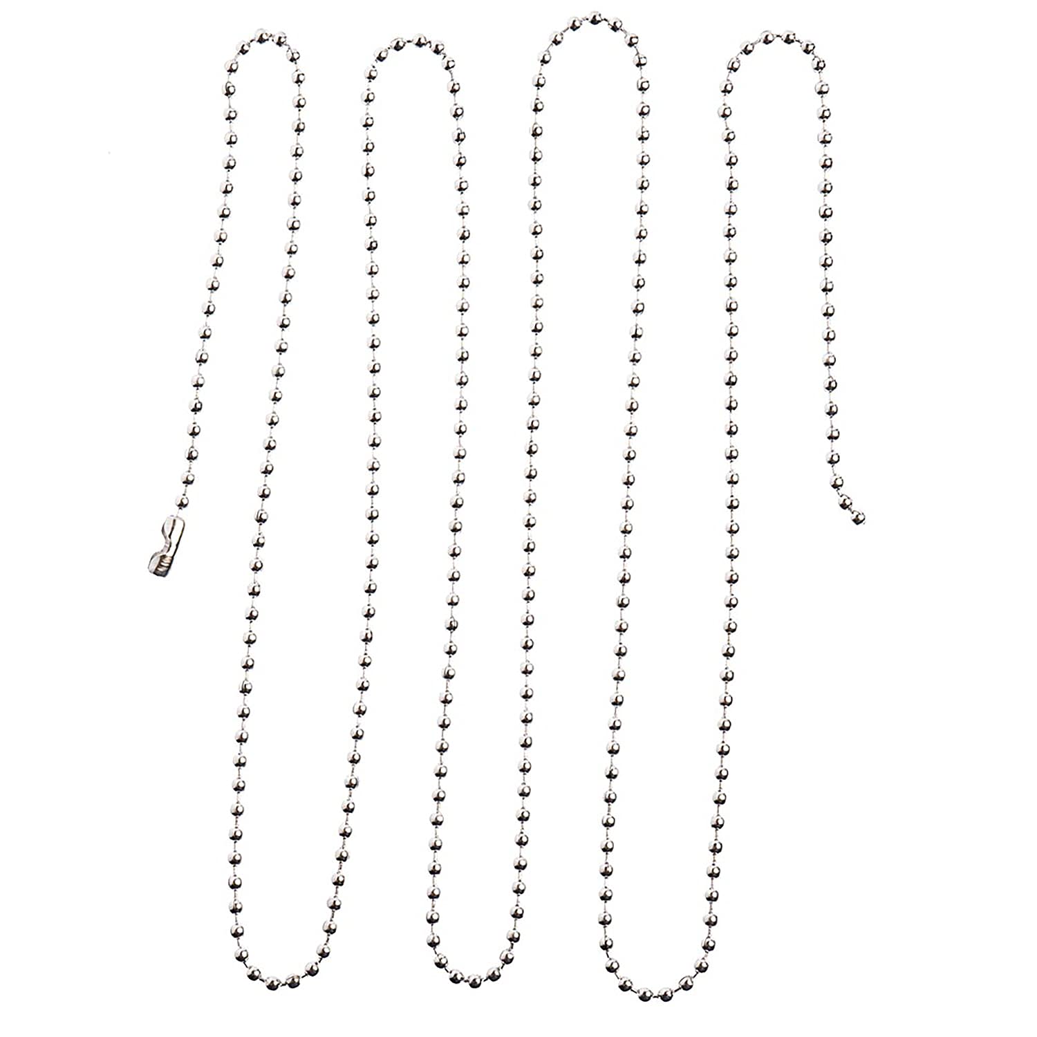 John Bead Ball Chain 1M 2.4MM, Silver, One Size