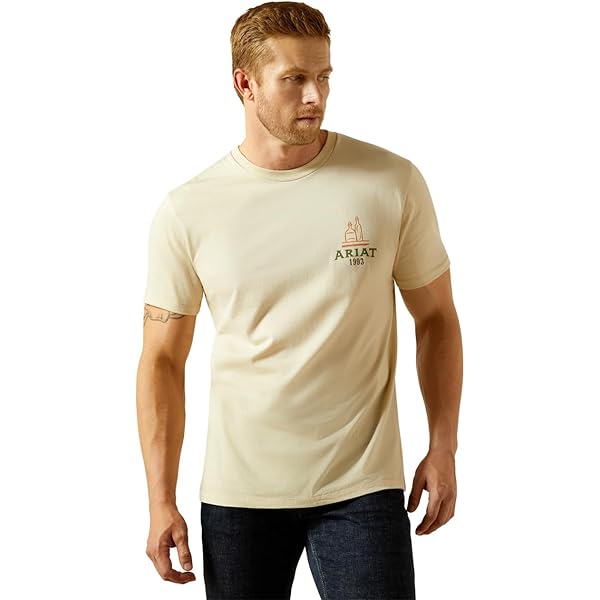 Ariat Drinking Buddies T-Shirt, Oatmeal Heather, Small | Amazon.com