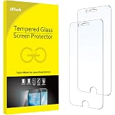 JETech Screen Protector for iPhone 8 Plus/7 Plus, 2-Pack | HD Clear, Tempered Glass Film, Anti-Scratch Glass