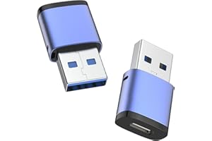 MoKo USB to USB C Adapter 2 Pack, 5Gbps Type C Female to USB 3.0 Male Adapter USB C Charger Connector Compatible with iPhone 16 15 14 13, Apple Watch 10 9 8 7, AirPods 4, CarPlay, Galaxy S24 S23