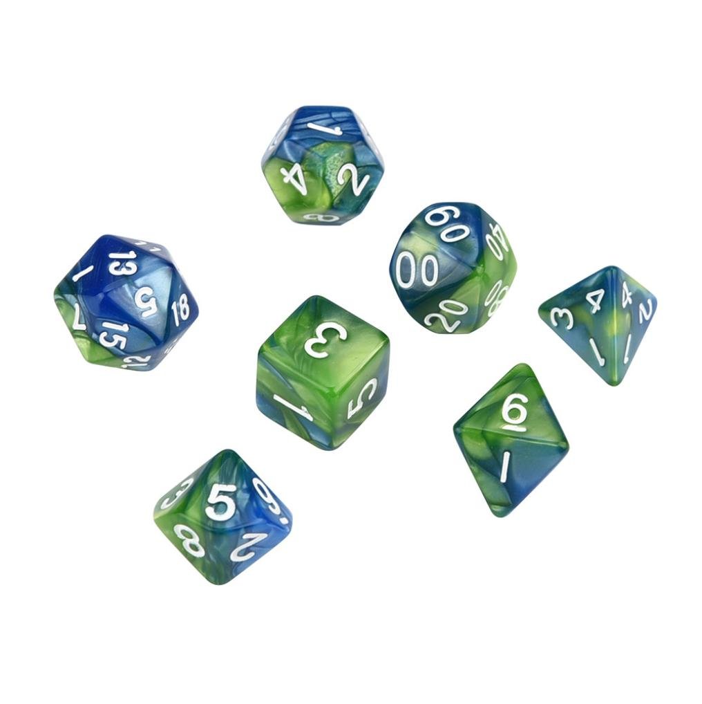 Size1 Gaddrt Resin 7pcs Set Polyhedral D4 D Multi Sided Acrylic Dice For Trpg Dungeons Dragons Table Game Toys Games Dice Accessories Cate Org