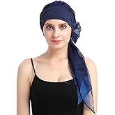 Chemo Headwear Turbans for Women Long Hair Head Scarf Headwraps Cancer Hats