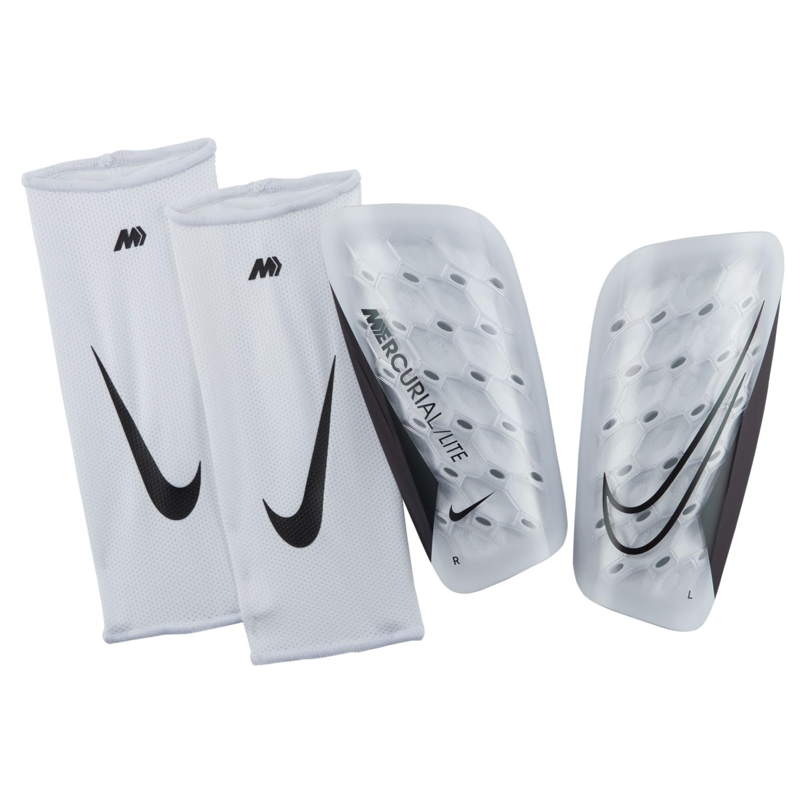 NIKE DN3611-100 NK MERC LITE - FA22 Shin guards Unisex Adult WHITE/WHITE/BLACK Size S