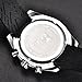 Mens' Watches Chronograph Sport Watch Waterproof Date Quartz Wrist Watch in Black Silicone Band