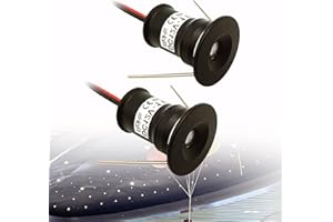 Quentacy DC12V 1W Mini LED Spotlight Jewelry Indoor Display Showcase Counter Ceiling Recessed Light RV Micro Reading Lighting Warm White 3000K Black Shell 2Pack