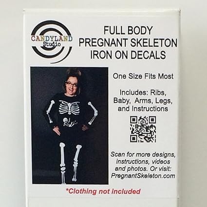 Amazon Com Diy Pregnant Skeleton Maternity Costume Full Body Iron On Arts Crafts Sewing