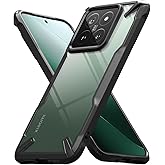 Ringke Fusion-X [Precise Cutouts for Camera Lenses] Compatible with Xiaomi 14 Case, Augmented Bumper Clear Hard Back Heavy Duty Shockproof Protective Cover - Black