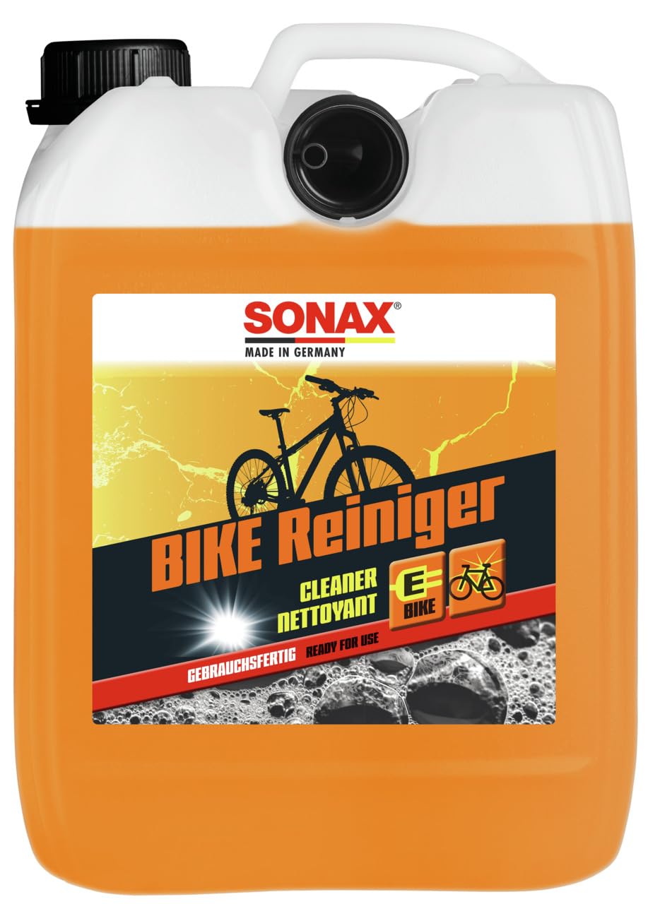 SONAX BIKE Cleaner (5 Litres) Bicycle Cleaner for Aluminum, Matt Paints, Carbon & Plastic Surfaces, Cleans Chain & Sprockets | Art-Nr. 08525000