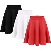 Women's Midi Skirt Flared Stretch Skirt for Women Reg & Plus Size. Casual A line, Basic Everyday Wear, Formal Office