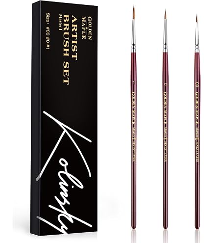 Da Vinci Pennelli Artista Set 1526Y Harbin-Kolinsky | Martora Rossa 1,2,6 | Made In Germany