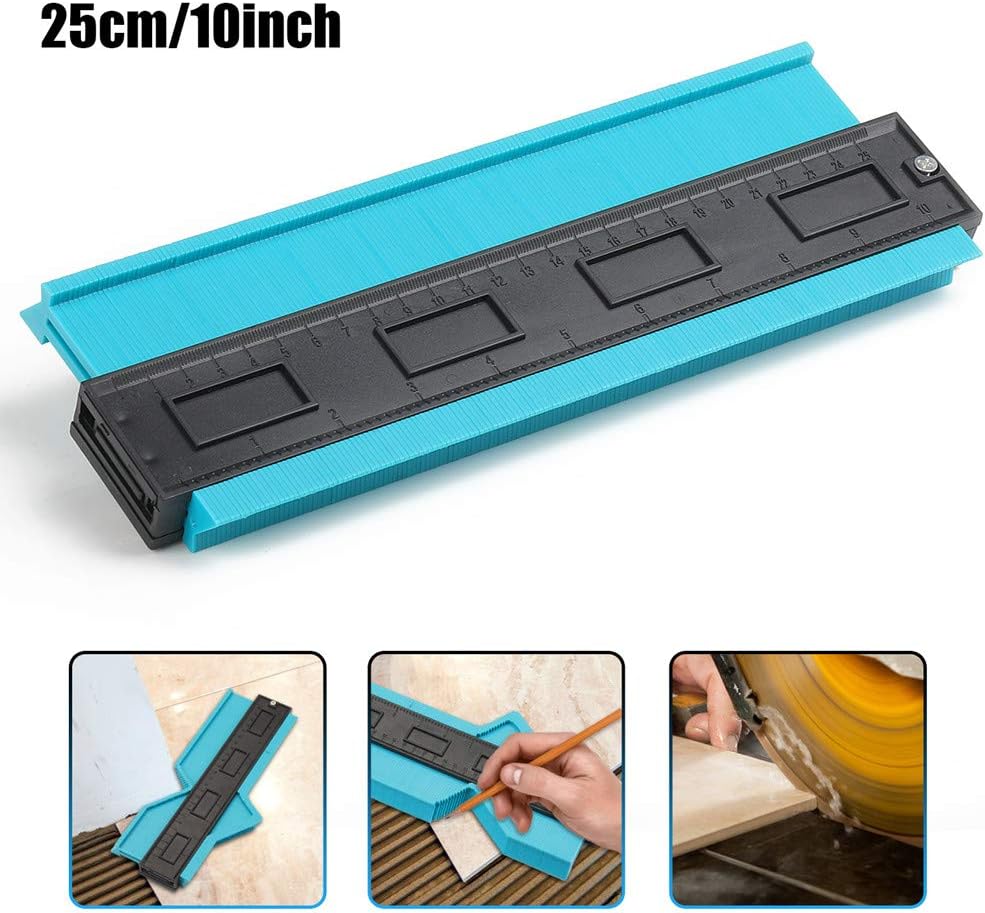 Contour Gauge Duplicator, Plastic Profile Gauge, Irregular Shape Copying Ultimate Template Tool, Laminate Tiles Wood Edge Outline Gauge, Laminate and Wood Marking Tool