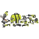 Ryobi P1896 ONE Plus 18-Volt Lithium-Ion Cordless Combo Kit (12-Tool)