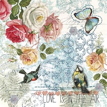 Avoir Images Lot De 20 Serviettes De Table En Papier Motif Printemps Vintage Et actualisé salutations