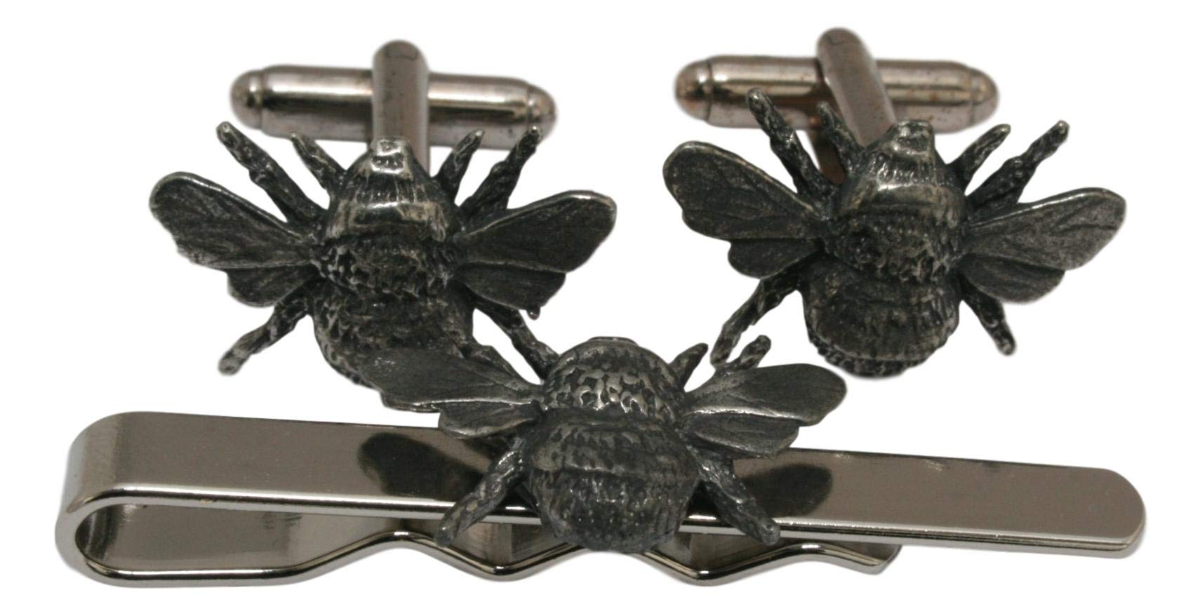 Bumble Bee Cufflinks and Tie Bar Slide Gift Set