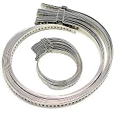 Stainless Steel Universal Adjustable AXLE CV Joint Boot Crimp Clamp Kit | 30-Piece Set (15 Small and 15 Large CV Boot Clamps)，304 Stainless Steel , CV Axle Clamps, CV Joint Boot Clamp Pliers