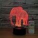 Easuntec Night Light Cute Elephant 3d Night Light Remote Control Adjustable 7 Colors Beside Lamp Help Kids Fell Safe at Night Kids Room Decor or Animal Lover Gifts Branding (Cute Elephant)
