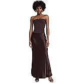 DUA STRAPLESS DRESS - DARK CHOCOLATE