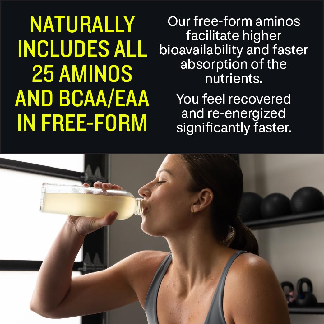 UNBROKEN Amino Energy Tablets with All 9 EAA & BCAA Amino Acids in Free-Form, Amino Acids Supplement for Faster Recovery & Less Muscle Soreness, Post & Preworkout for Men & Women,10 Serv. Lemon/Lime.