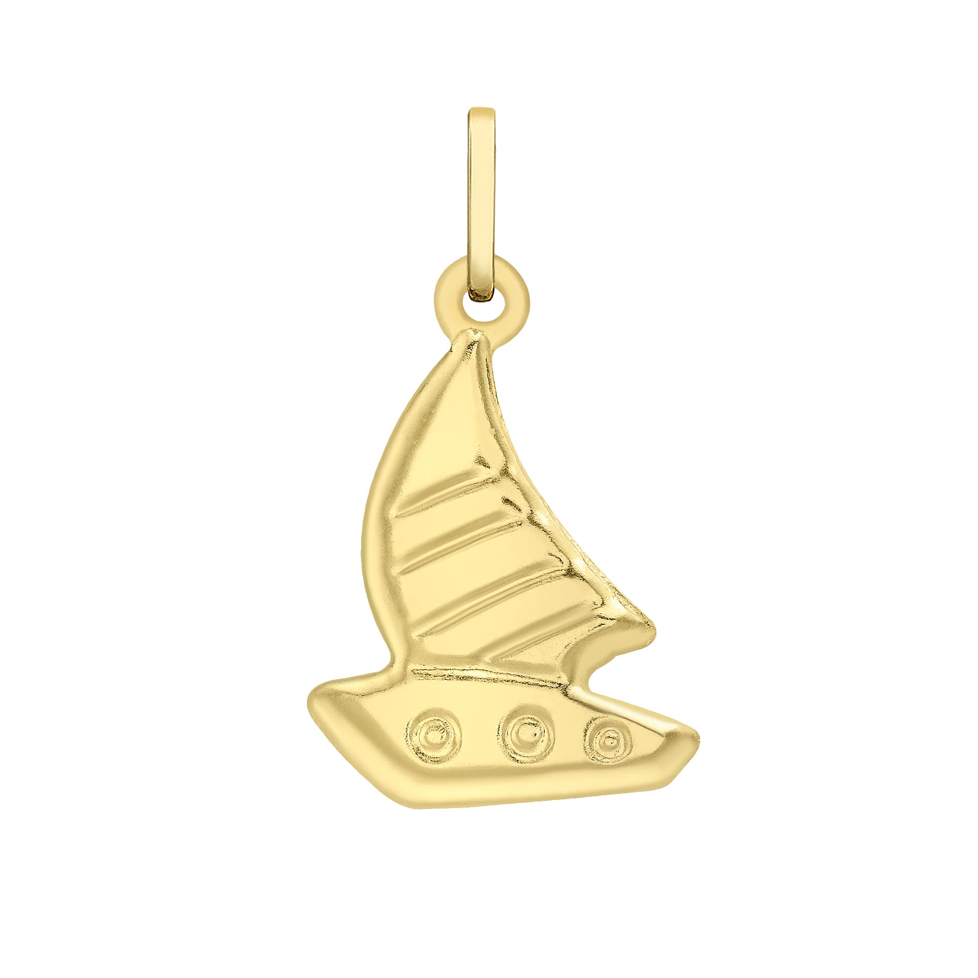 CARISSIMA Women's 9ct Yellow Gold Boat Charm Pendant