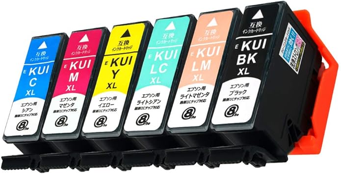 Amazon Kui 6cl Bk C M Y Lc Lm 6色セット用 お掃除専門 新互換強力洗浄クリーナータイプ クマノミ 最新型icチップ対応 残量表示あり 取扱説明書付き 三大保証1年パック対応 Mint製 C Jetank インクカートリッジ 通販