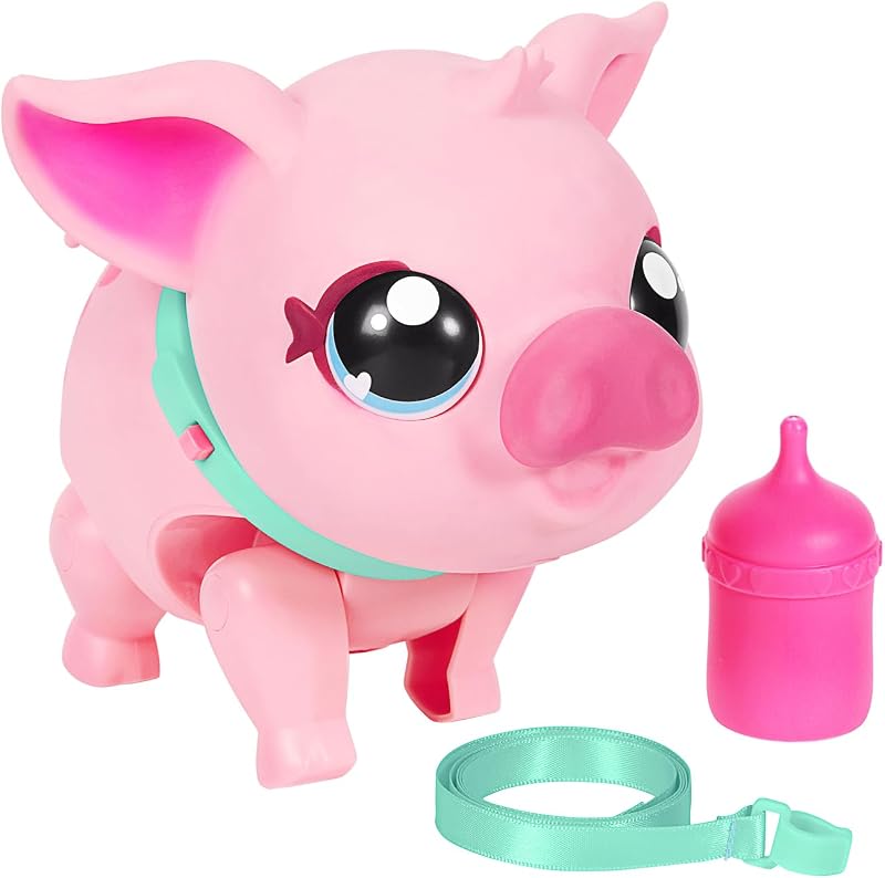 Little Live Pets My Pet Pig Piggly Interactive Toy Pig with Leash Batteries