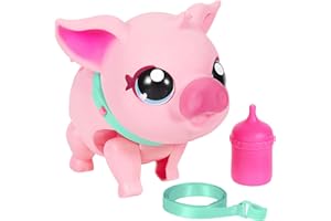Little Live Pets My Pet Piggly The Toy Pig, Interactive Walking Pig Toy with 25+ Sounds and Detachable Leash, Pigs Toys for Kids of Ages 5+