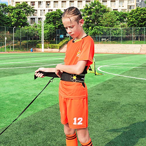 image for PodiuMax Hands-Free Soccer Kick/Throw Trainer, New Ball Locked Net Des