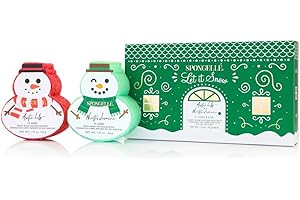 Spongellé Snowpeople Gift Set Body Wash Infused Buffers, Let It Snow
