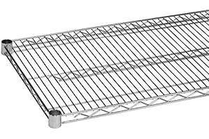 Quantum Storage Systems 1236C Extra Shelf for 12" Deep Wire Shelves, Chrome Finish, 12" Width x 36" Length x 1" Height