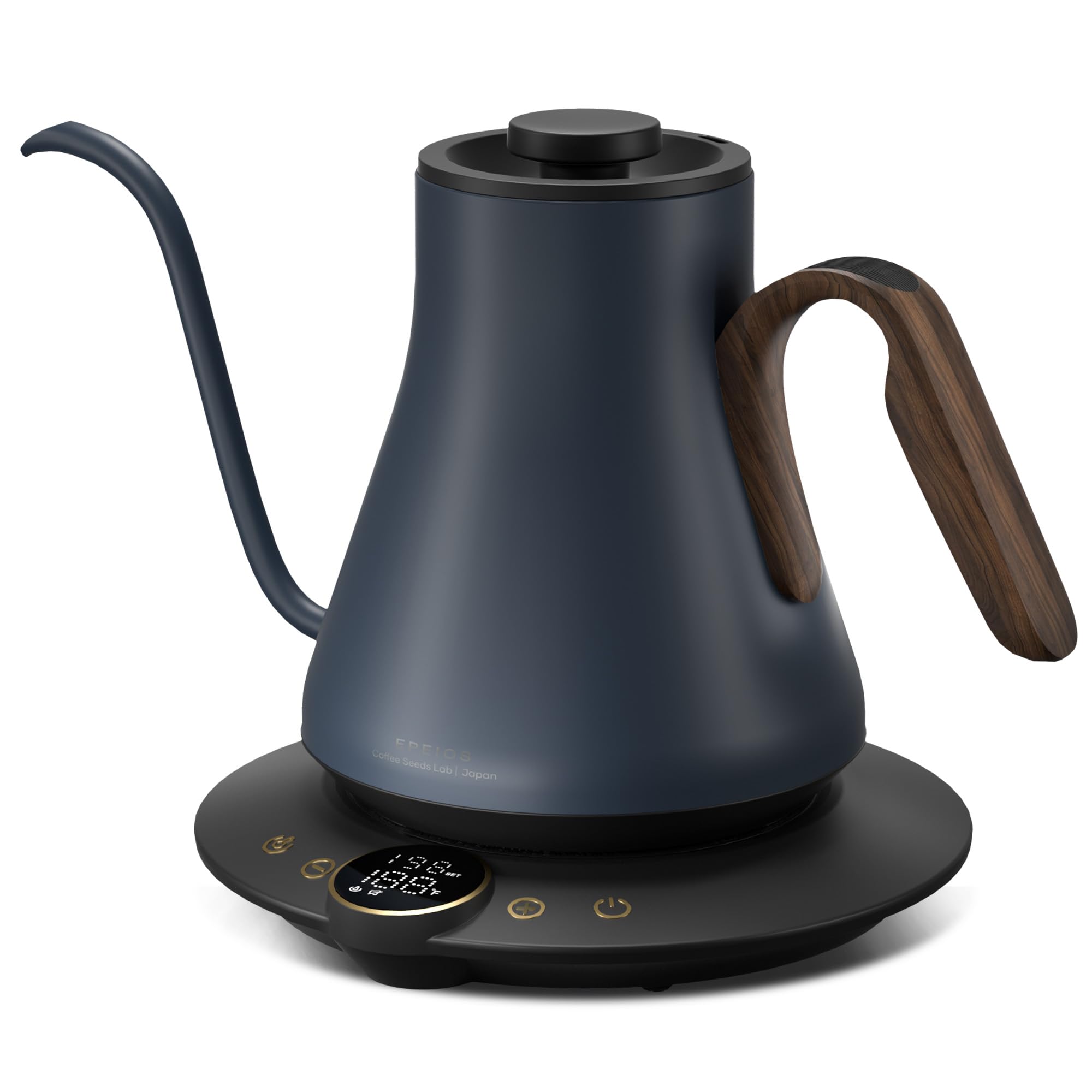 Photo 1 of Electric Kettles, INTASTING Gooseneck Electric Kettle, ±1? Temperature Control, Stainless Steel Inner, Quick Heating, for Pour Over Coffee, Brew Tea, Boil Hot Water, 0.9L (Navy Blue)