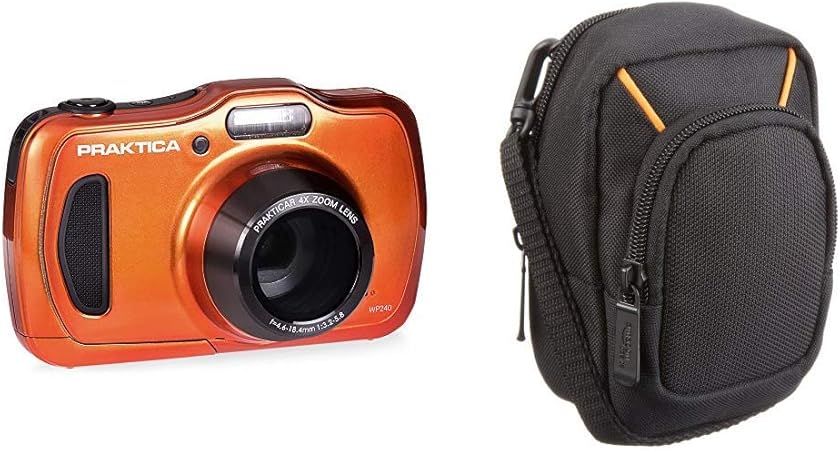 Praktica Luxmedia WP240 Waterproof Digital Compact Camera Orange 20 MP4x Optical Zoom Amazon Basics Case for Point and Shoot Camera Large Praktica Luxmedia WP240 Waterproof Digital Compact Camera Orange 20 MP4x Optical Zoom Amazon Basics Case for Point and Shoot Camera Large