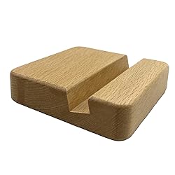 LUCENTIS Beech Wood Phone Stand, Single Slot, 2 x 8
